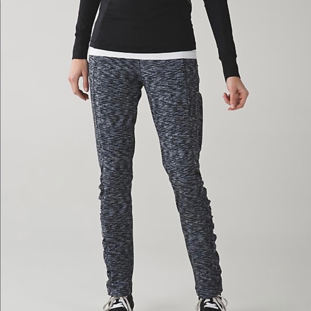 lululemon athletica Heathered black Gray Track Joggers